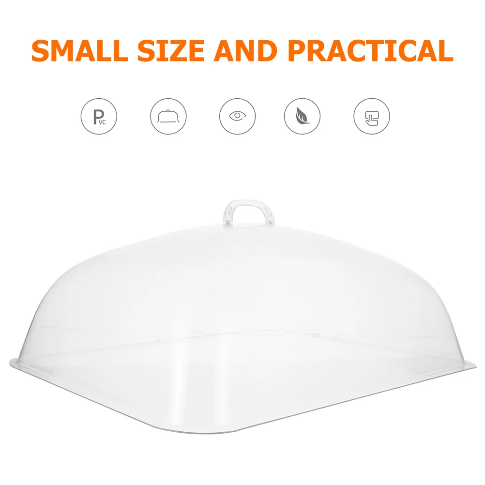

2pcs Pvc Food Covers Transparent Snack Cake Covers Dust-Proof Protective Plastic Cover For Dessert Hygienic Kitchen Utensils Set