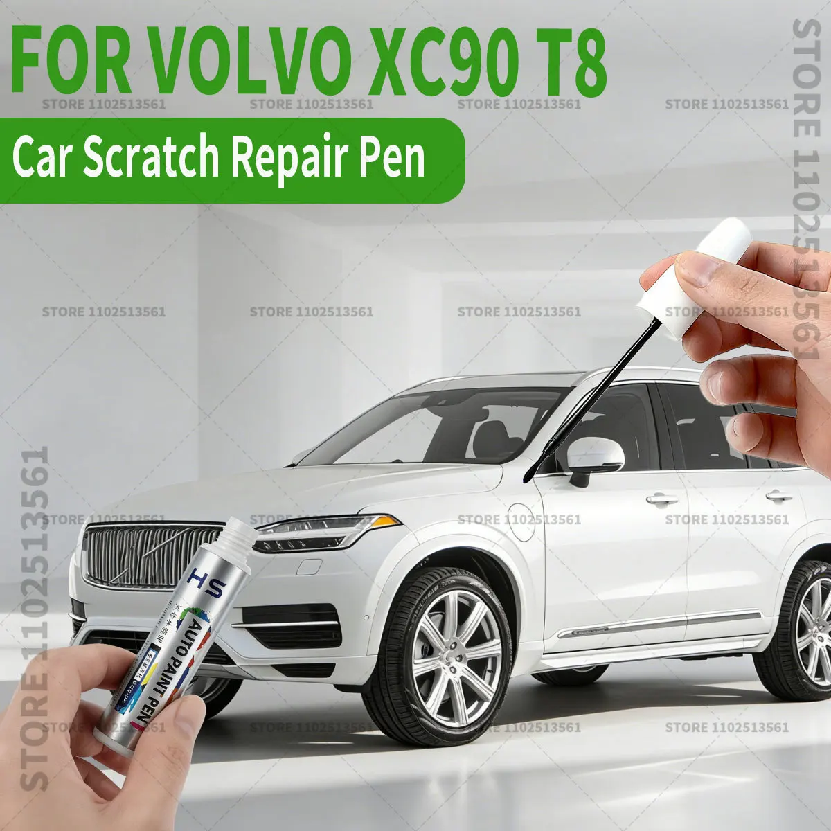 For Volvo XC90 T8 Gray Black 717 Blue 723 White 707 Silver Luminous Sand Car Paint Repair Pen  Paint Scratch Repair Accessories