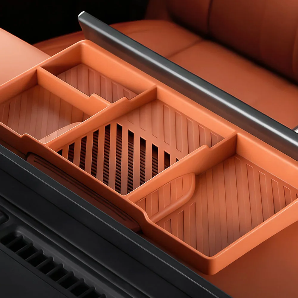 For JETOUR G700 2025-2026 Screen Behind Silicone Storage Box Center Dashboard Organizer Tray Interior Modification Accessories