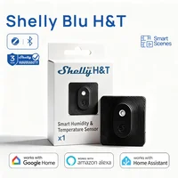 Shelly BLU H&T ZB Sensor Inteligente de Temperatura y Humedad Shelly Blu H&T ZB Zigbee, Protección Contra Polvo Clase IP54, Compatible con Alexa y Google Assistant