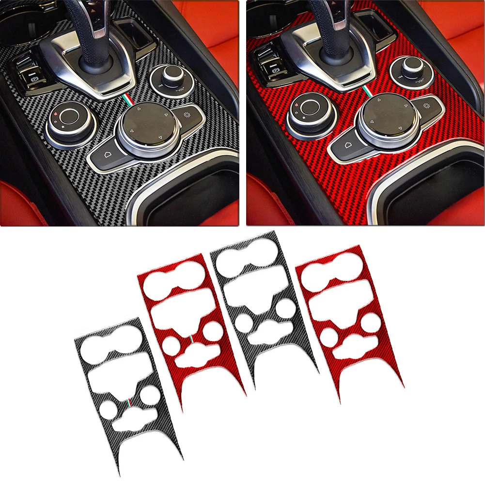 Accessories Automotive Center Console Gear Shift Box Panel Cover Trim For Alfa Romeo Giulia Stelvio