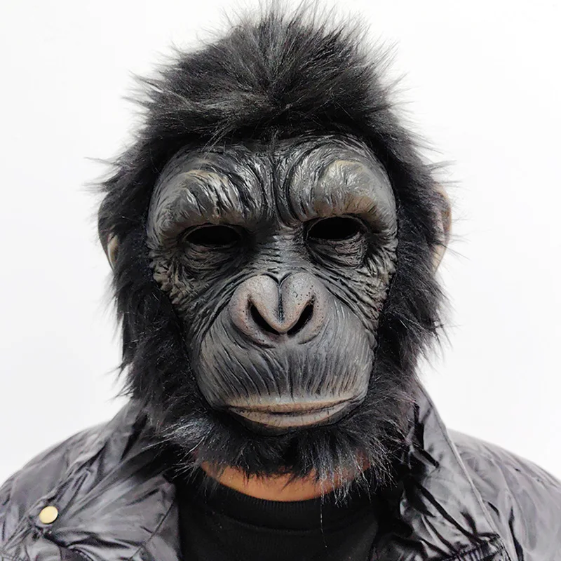 Diamond chimpanzee mask latex animal headgear Halloween cosplay funny makeup party costume props