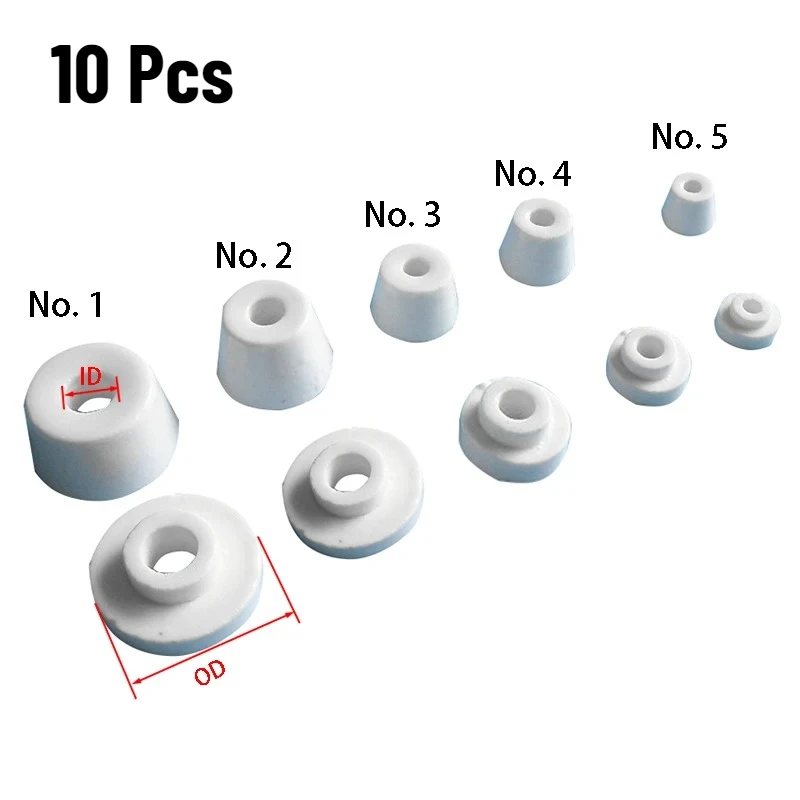 10 Pcs 5/6/7/8/11mm Dia Ceramic Tapered Insulators Beads Alumina Porcelain Insulator for Heating Wire