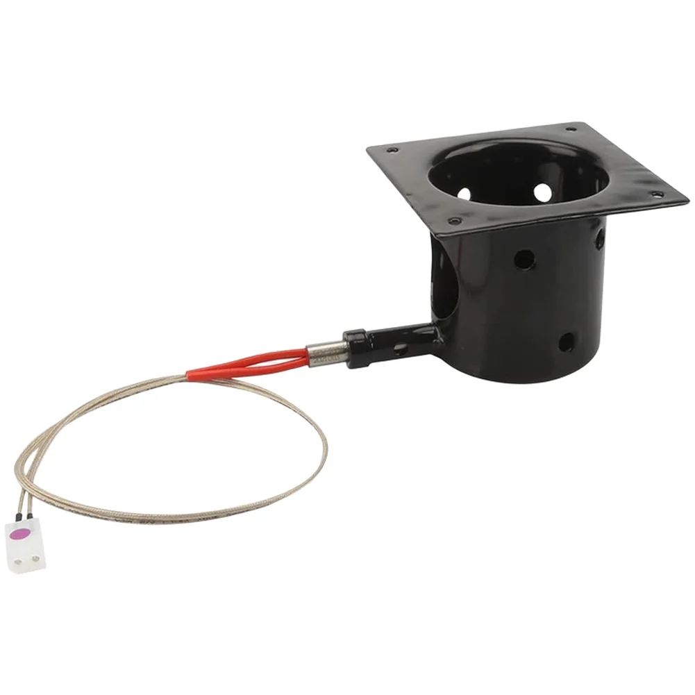 Wood Pellets Grill Fire Starter Enamel Fire Pot For Grill With Ignition Rod Long-Lasting Rustproof Ventilation