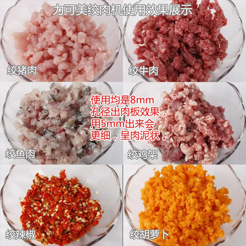 Large-sized meat grinder for filling sausages, multi-functional stainless steel manual meat grinder, hand-operated for home use