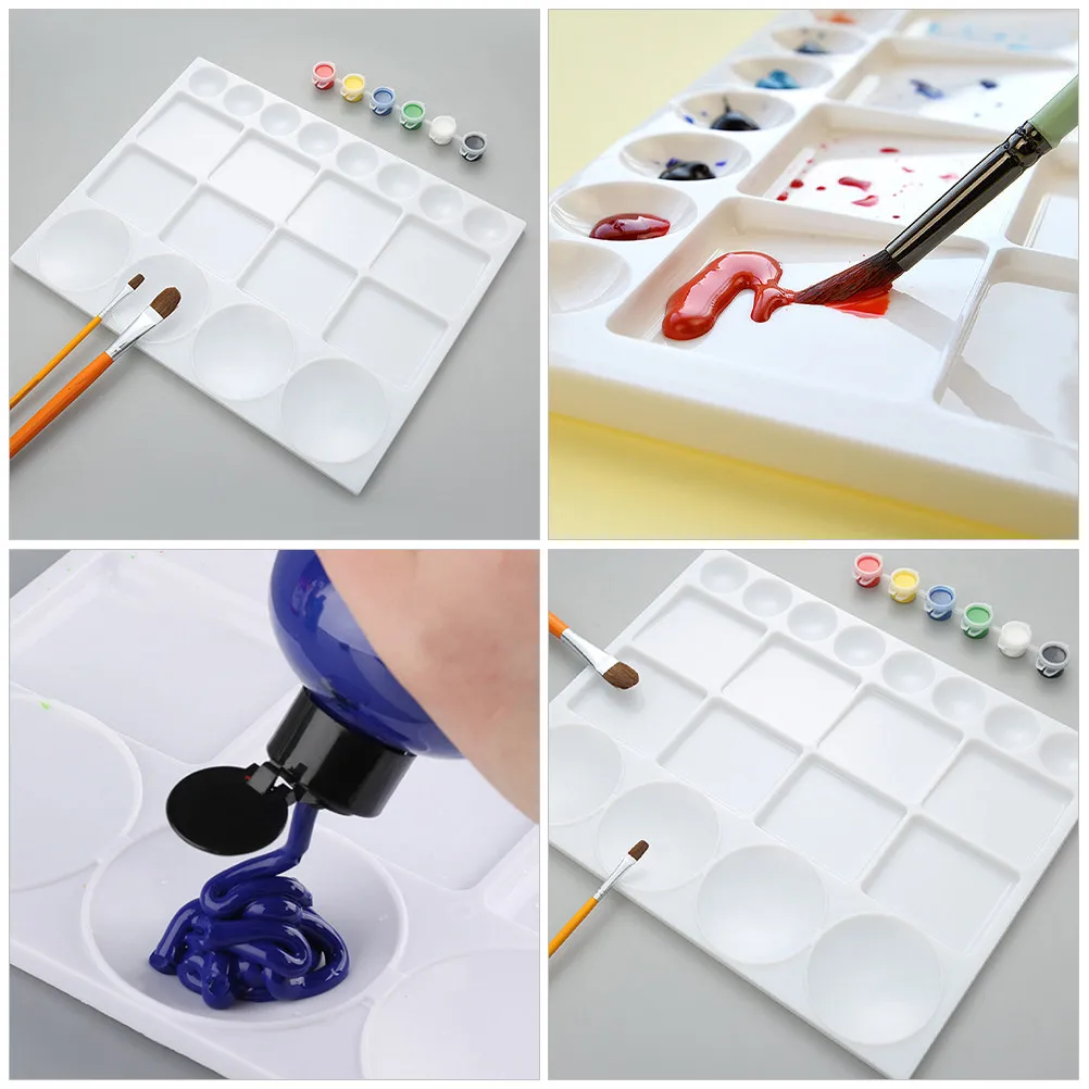 

Пластиковая палитра для красок, пластиковая палитра для акварели, многофункциональный лоток для смешивания красок, поднос для художника, смеситель для красок