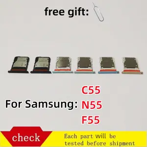 Bilashmart SIM Card Micro SD Card Tray chip slot card Samsung Galaxy C55 F55 N55 SM F5560 C5560 drawer Holder chip card adapter tray