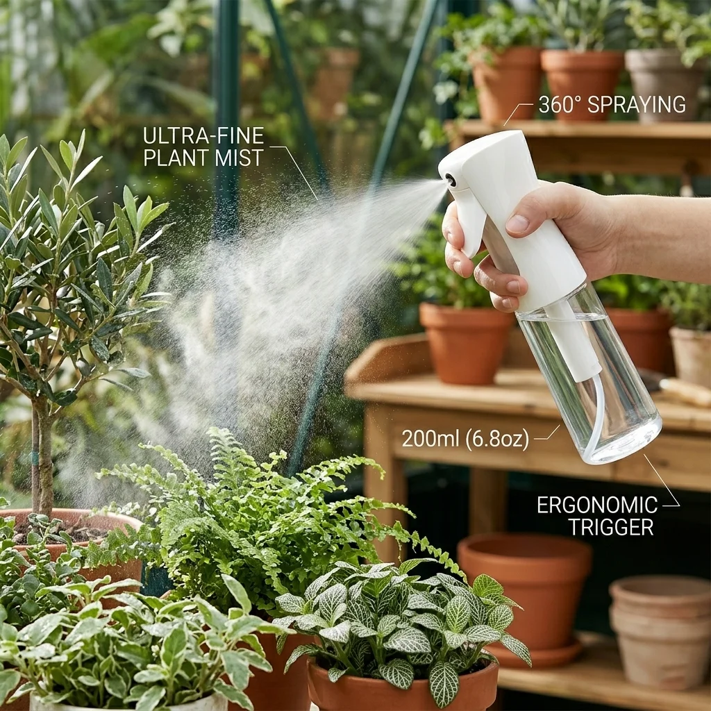 1pc  Continuous Fine Mist Spray Bottle, Multi-Purpose Handheld Sprayer For Hair, Facial Toner, Alcohol, Plants, Home Cleaning, Portable Liquid Container