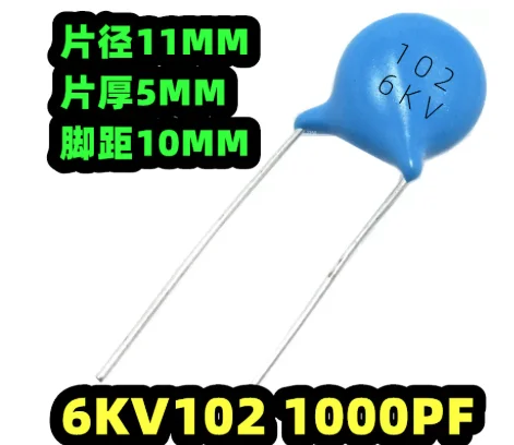 10 шт./лот 6KV102 Высоковольтный конденсатор 1000PF 102 6KV