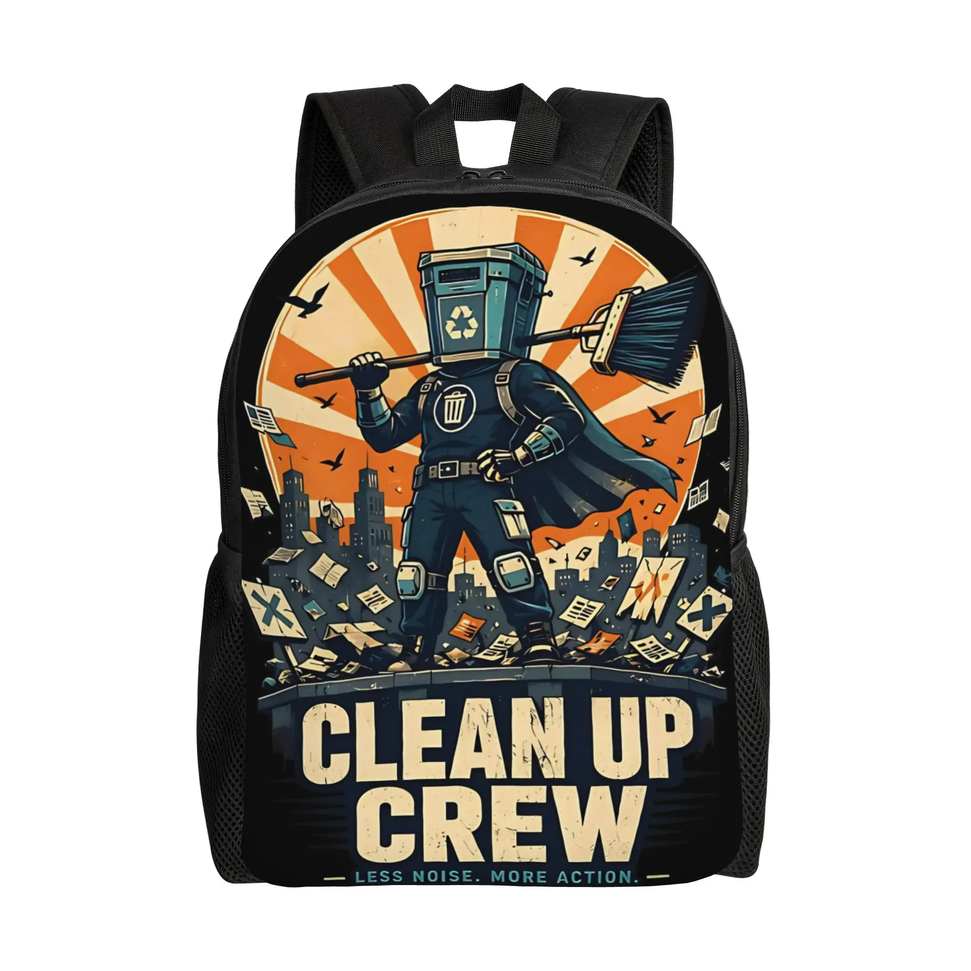 Vote Count Binface clean up crew Casual Backpack Sports High School  Daypack for Men Women Laptop Computer Canvas Bags