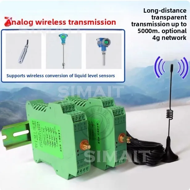 4-20mA Analog to Wireless Transmission System | Remote Sync Control Up to 5000M