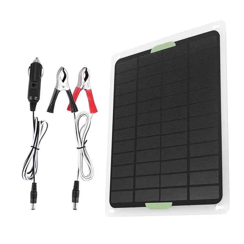 2X 20W Solar Panel 12V/5V USB2.0 Solar Car Outdoor Portable Monocrystalline Silicon Flexible Solar Panel