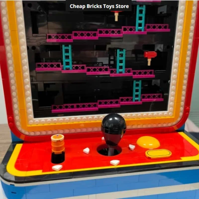 Christmas Gifts for Adults Toy 1371pcs Retro Arcade Cabinet Bricks Building Blocks Compatible Vintage Game Console Display Model