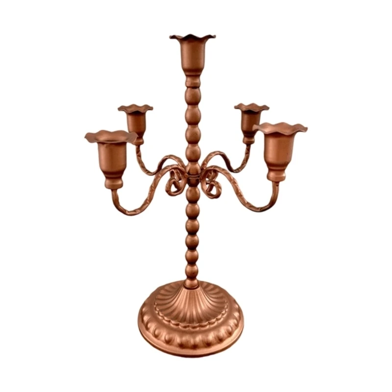 H8WB Candlestick Holders Cast Iron Taper Holders Tables Centerpieces for Christmas Wedding Fireplaces Mantle Decors