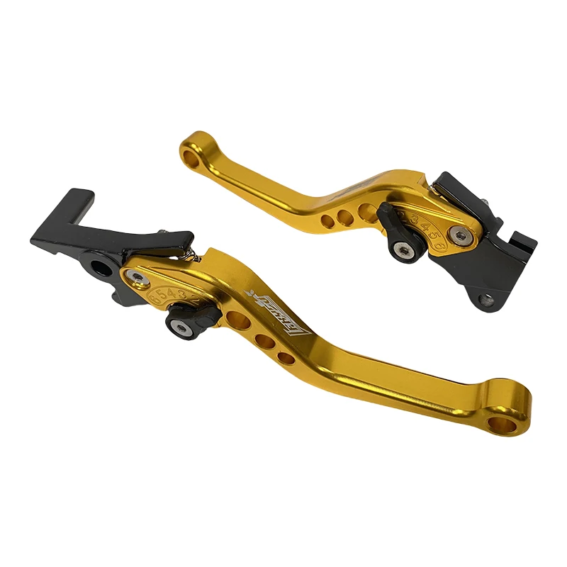 Universelle Motorrad-Kupplungs- und Bremshebel Motorradzubehör Modifizierte Hupe Einstellbarer Handtrommelhebel GY6 Modifikation CNC