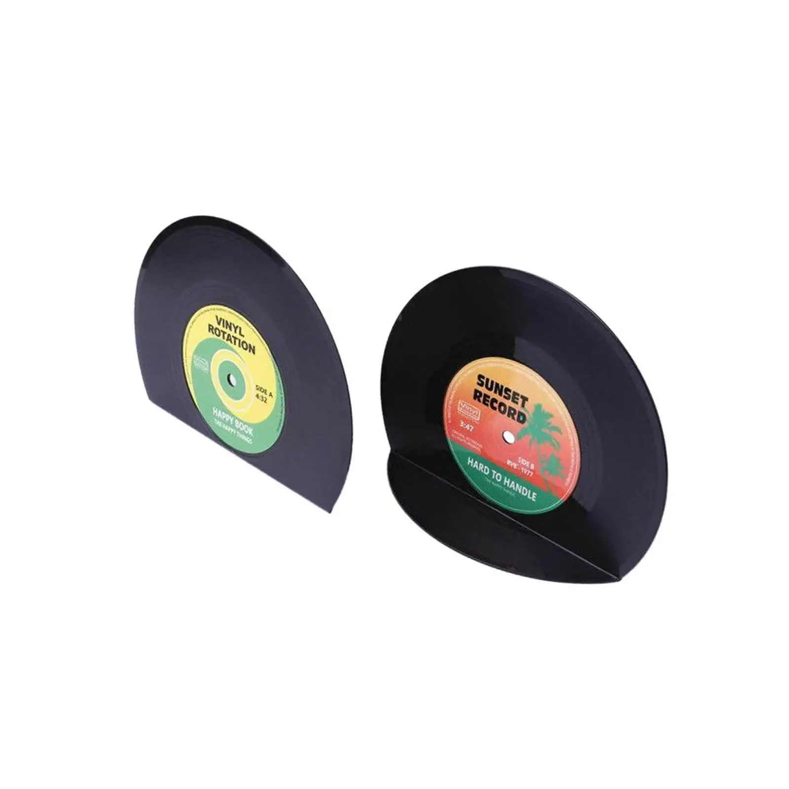 Pair of Heavy Duty ABS Bookends Book Ends Vinyl Record Book Stopper Holder