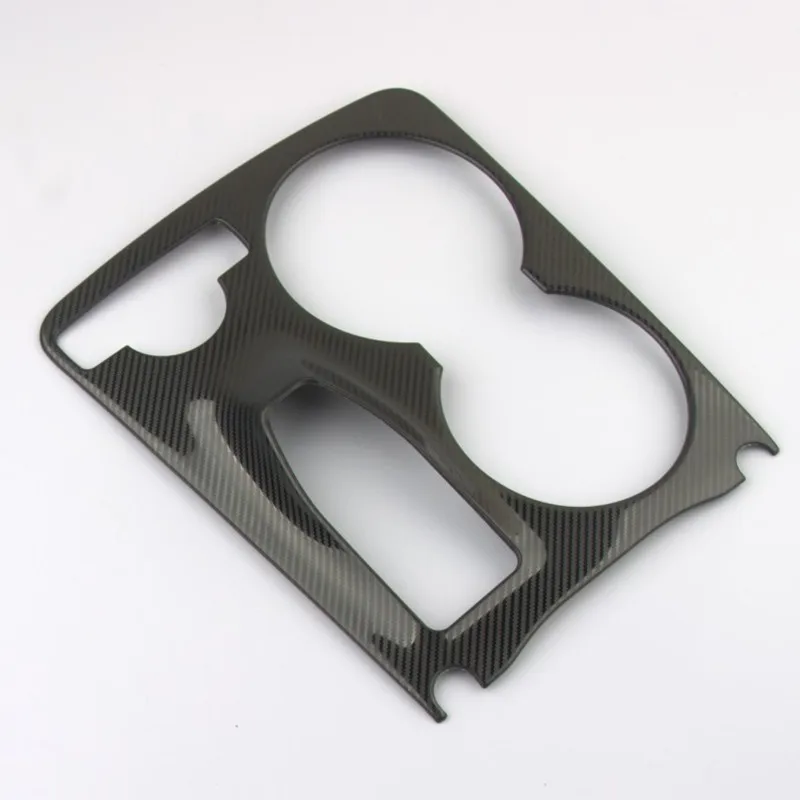 For Mercedes Benz GLK X204 2008-2015 Carbon Fiber Grain Car Center Console Side Trim Strip Water Cup Holder Cover Accessories