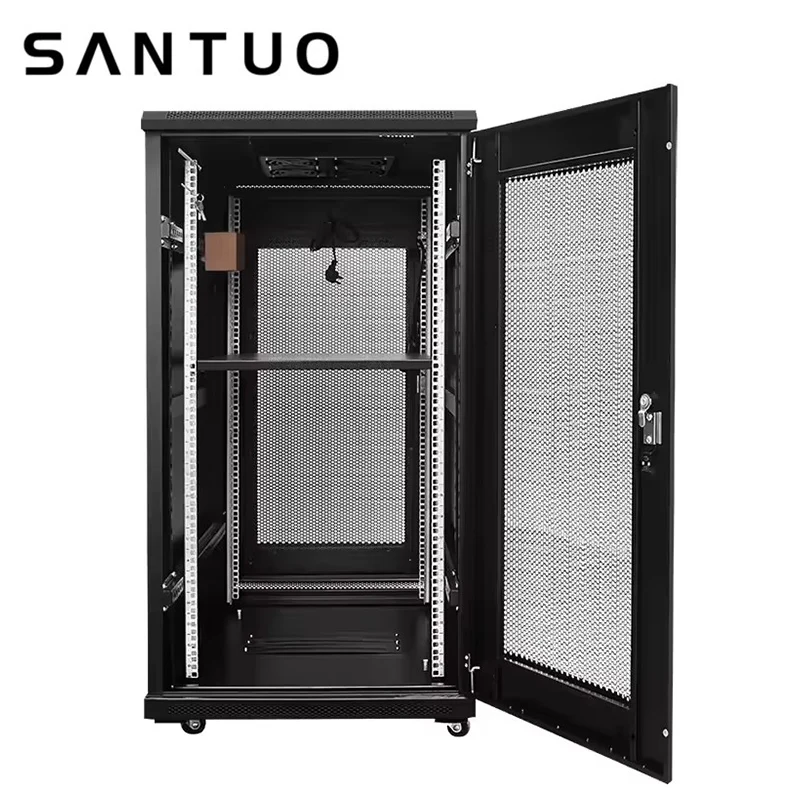 Wholesale 19 Inch Cold Rolled SPCC Steel Data Center Cabinet Floor Standing 18U Server Rack in Stock