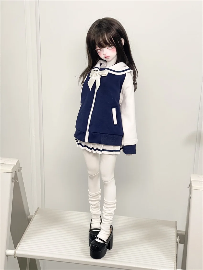 BJD/SD Doll Clothes 1/3 1/4 1/6 Girls Collar Sailor Sets Black Yellow Coats Dress Skirt Multi-color Doll Accessories (No Dolls)