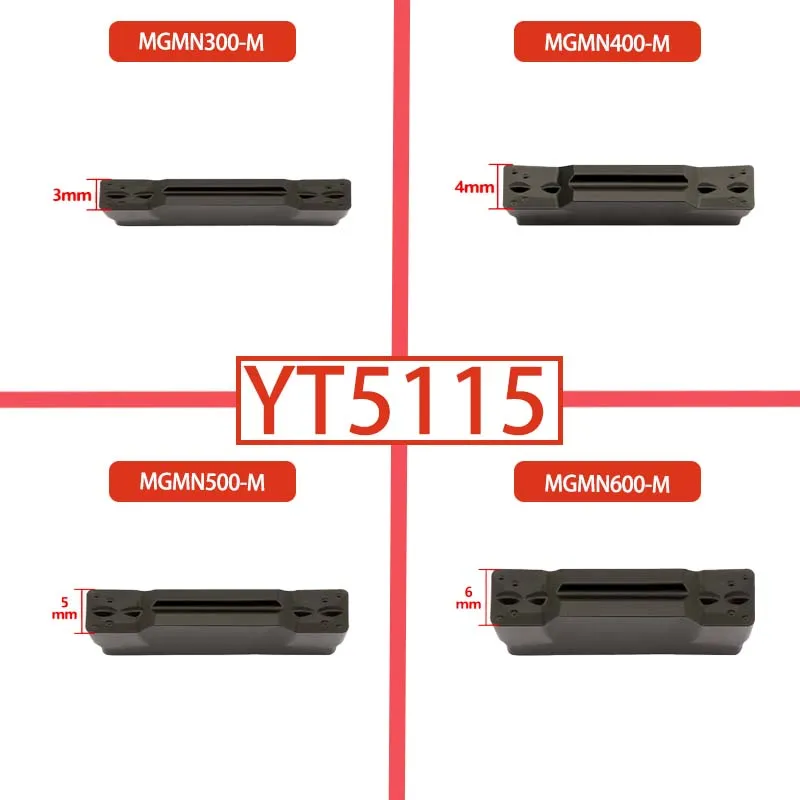 KaKarot inserto de carburo de hierro fundido, MGMN300 M, MGMN150, MGMN200, MGMN250, MGMN400 G, ranura en T, ranurado YT5115, cortador de latechnc, 10 piezas