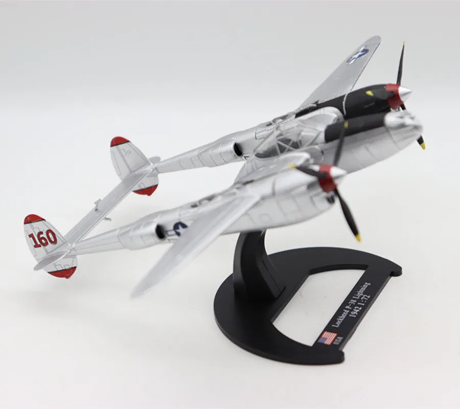 NEW 1/72 USA Lockheed P-38 Lightning 1942 Airplane Fighter Model Collection Aircraft Gifts in Stock