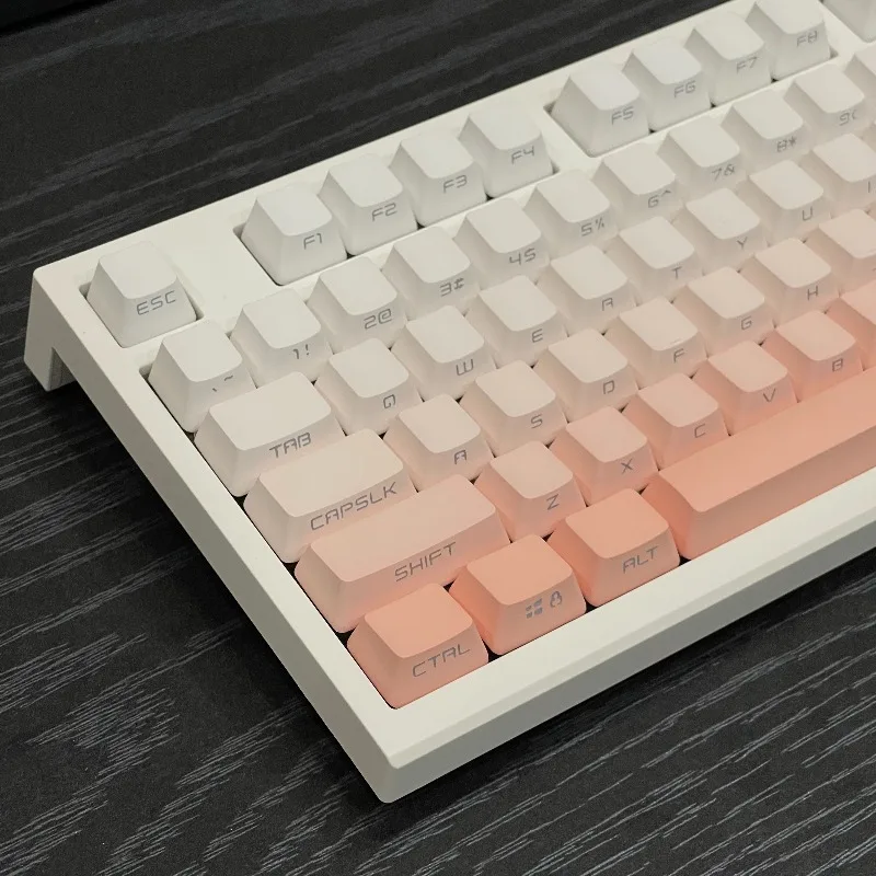 

Pink Shore Theme Keycaps Set Customization PBT Sublimation OEM Profile Keyboard Cap for Mechanical Keyboard Accessories Gift