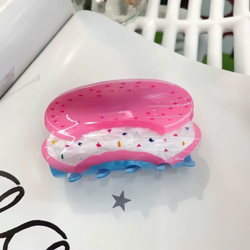 Creative Pencil Hair Clip Simulation Shark Claw Funny Back To School Gift Unique Acrylic Hairdressing Styling Accessory