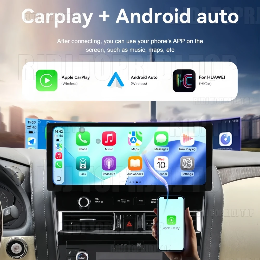 15.9'' Car Radio For Nissan Patrol 2012-2025 HD Touch Screen Wireless CarPlay Android Auto GPS Navigatio Bluetooth Plug and Play