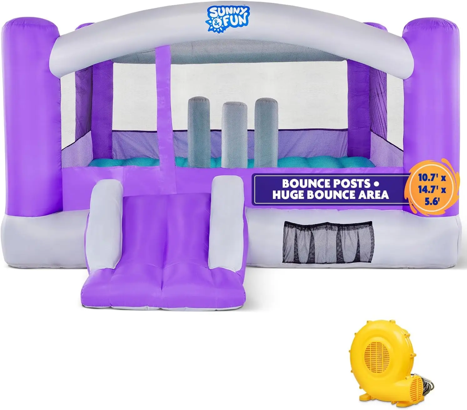 Casa inflável do salto |   Castelo inflável gigante de salto inflável de 12 x 10,5 pés para crianças com soprador de ar, estacas e kit de reparo |   Conjunto fácil