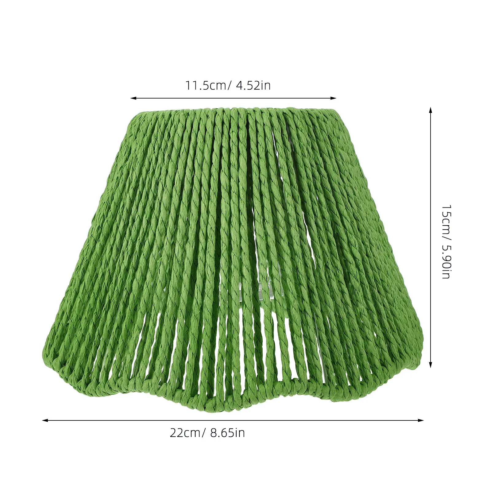 Paper Rope Woven Lampshade for E27/E14 Pendant Lights – Natural Decorative Ceiling Light Cover for Cafe & Restaurant