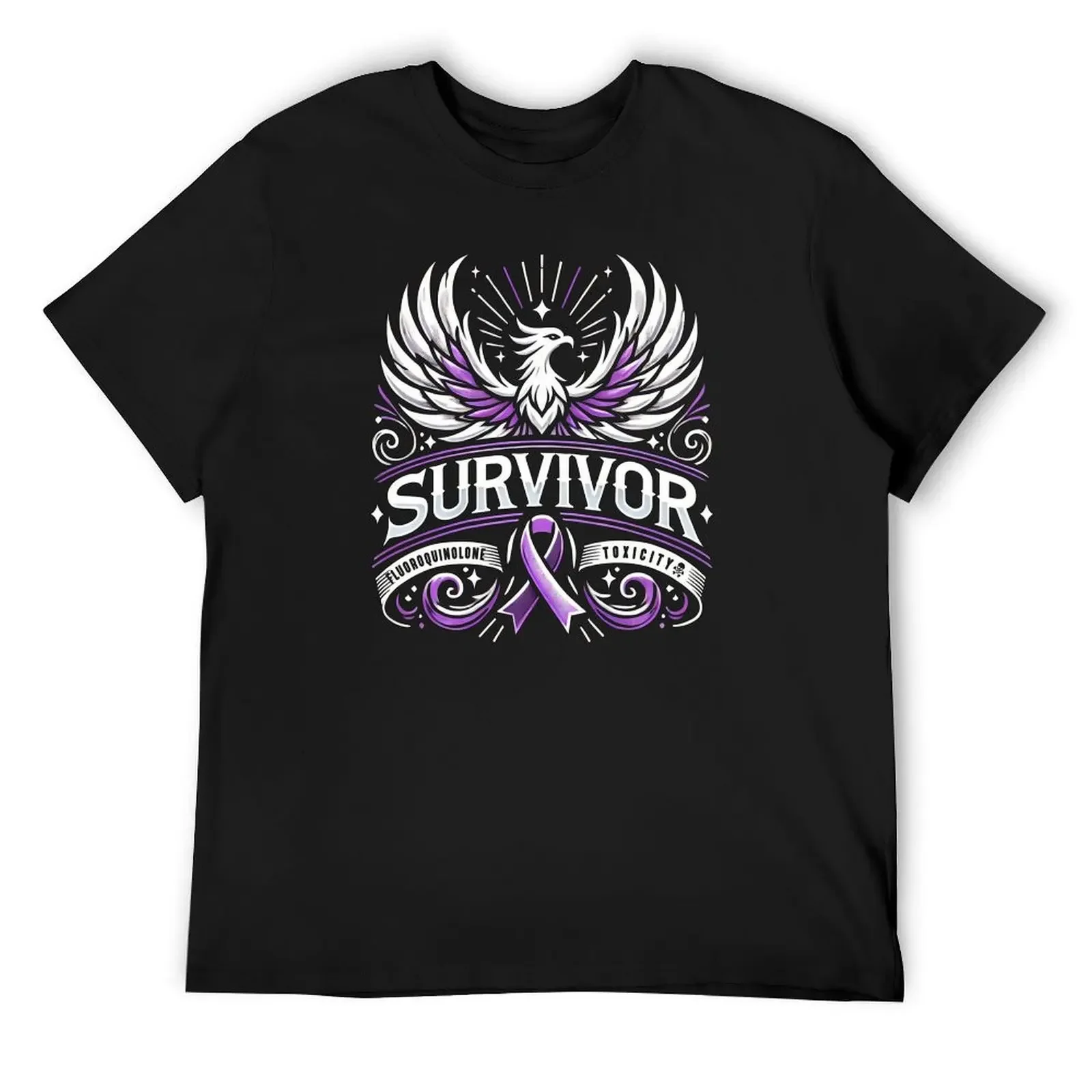 Survivor Phoenix - Fluoroquinolone Toxicity Awareness T-Shirt summer top graphic shirts shirts men graphic