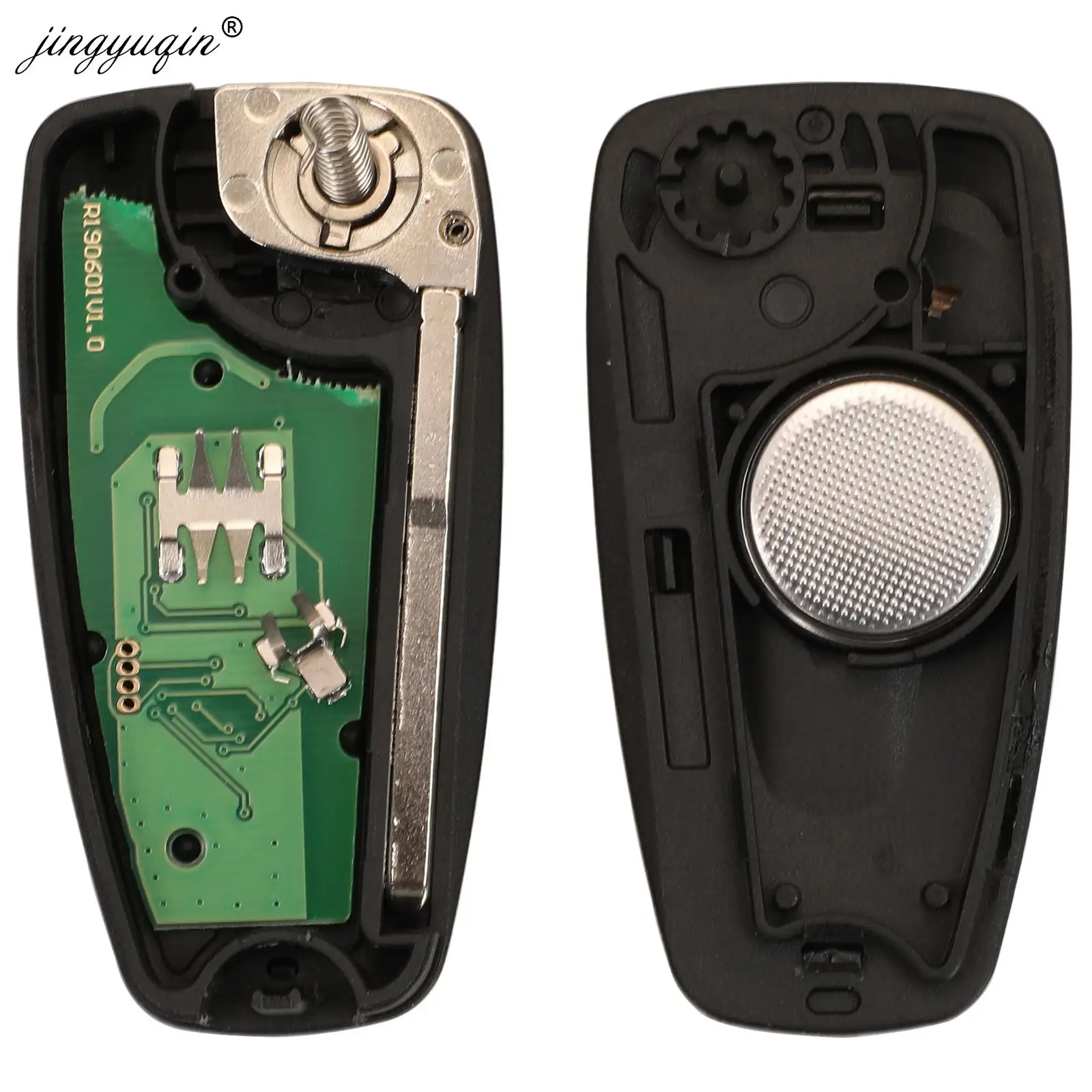 jingyuqin 3 Buttons Remote Flip Car Key Fob For Ford Transit Tourneo2016-2020 GK2T-15K601-AA /GK2T-15K601-AB 434MHz 49 Chip