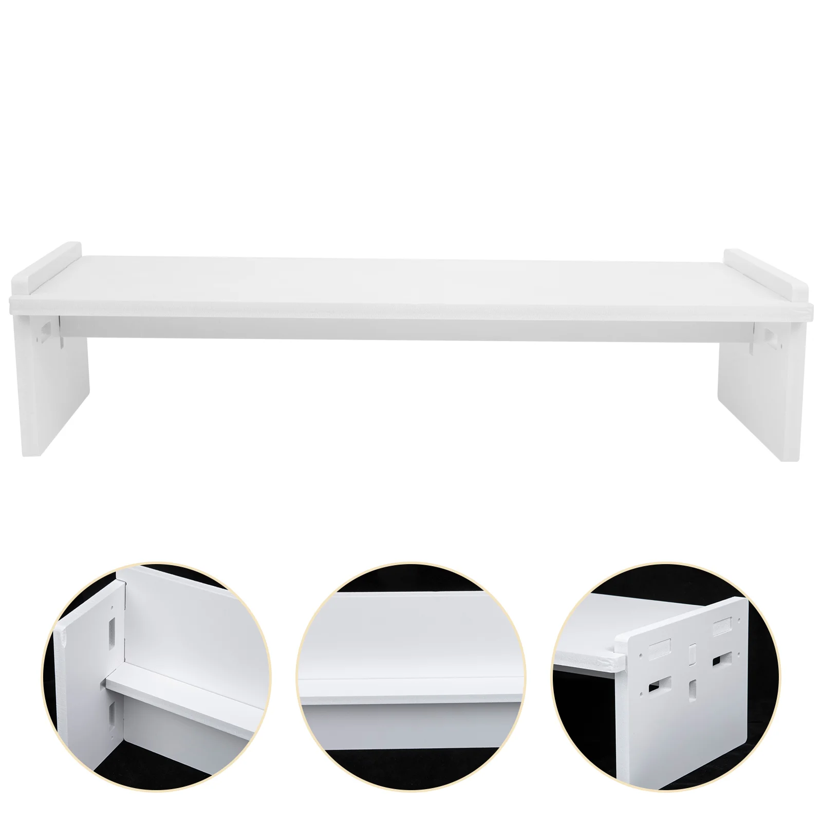 

Office Desks Computer Heightened Shelf Base Desktop Heightening Stand Monitor Storage White Holder