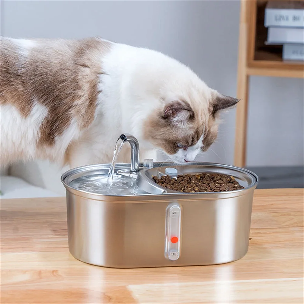 Imagem -05 - Cat Fountain com Filtro Sensor Dispenser Água Automática Bomba Ultra Quiet Pet Fountain Grande Capacidade 22 l Aço Inoxidável