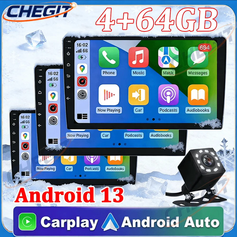 

Автомагнитола 7/9/10'' 2 Din Android 13, 64 ГБ, мультимедиа, видео, универсальная, с Carplay, GPS, для Volkswagen, Nissan, Hyundai, Kia, Toyota