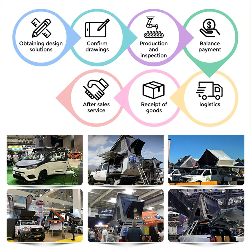 Tienda de techo delgada y ligera a precio de fábrica, tienda de campaña de aluminio para techo de coche, tienda de techo de carcasa dura para coche