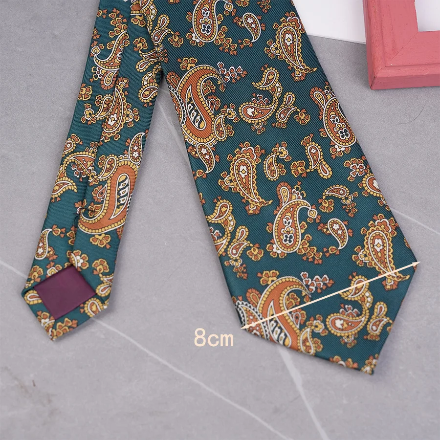 DS العلامة التجارية الجديدة تصميم الأزياء 8 سنتيمتر المطبوعة التعادل الحرير ربطة العنق للرجال الأعمال حفل زفاف Gravatas اكسسوارات هدية