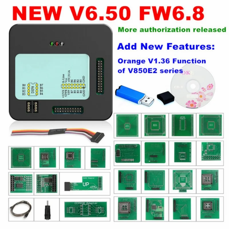 2024 XPROG V6.50 Add V1.36 V850E2 Function New Authorization V5.55 X-PROG M XPROG-M ECU Programmer X Prog Full Adapters