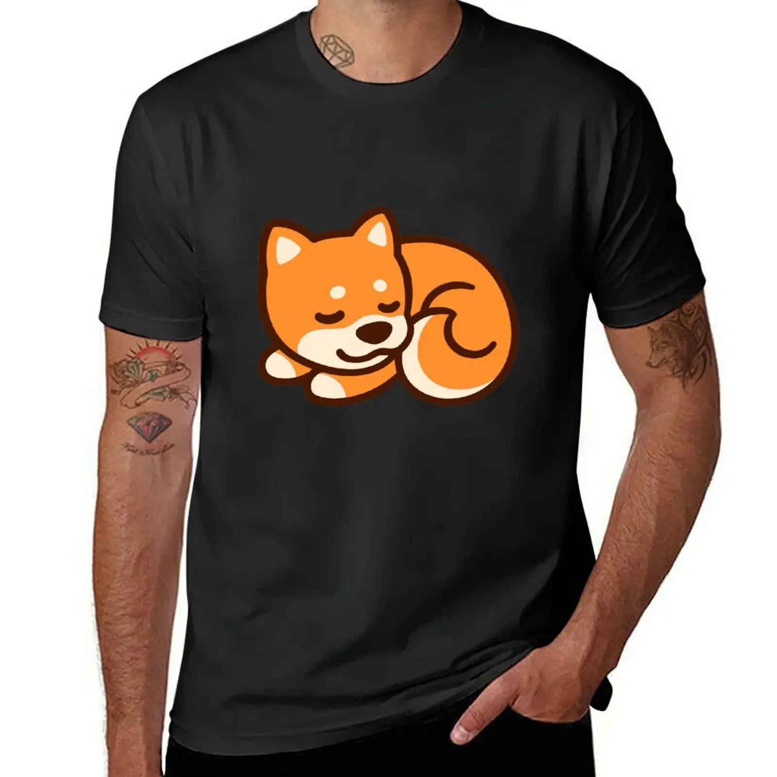 

Shiba Inu T-Shirt customs design your own Luxury man oversized graphic tee quick-drying funny t shirts men