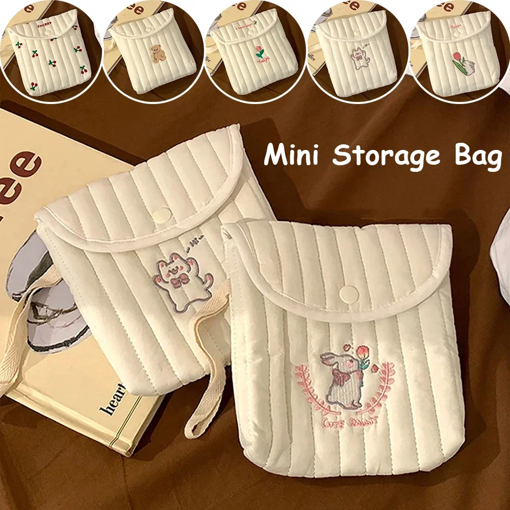 

Portable Storage Cloth Bag Kawaii Girls Tampon Monthly Bag StorageBags Jewelry Organizer Card Pouch Case Mini Cosmetic Bag 보관 가방