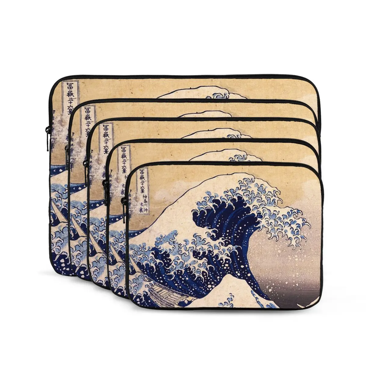 موجة كبيرة قبالة كاناغاوا بواسطة Katsushika Hokusai حقيبة كمبيوتر محمول للكمبيوتر المحمول الحقيبة لماك بوك اير برو اللوحي حقيبة مضادة للصدمات