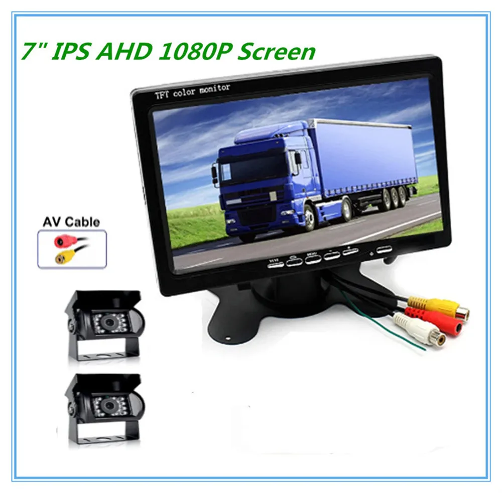 

7" IPS Screen AHD 1080P Car Monitor With IR Starlight Night Vision Car Rear View AHD Vehicle Camera For Bus Truck