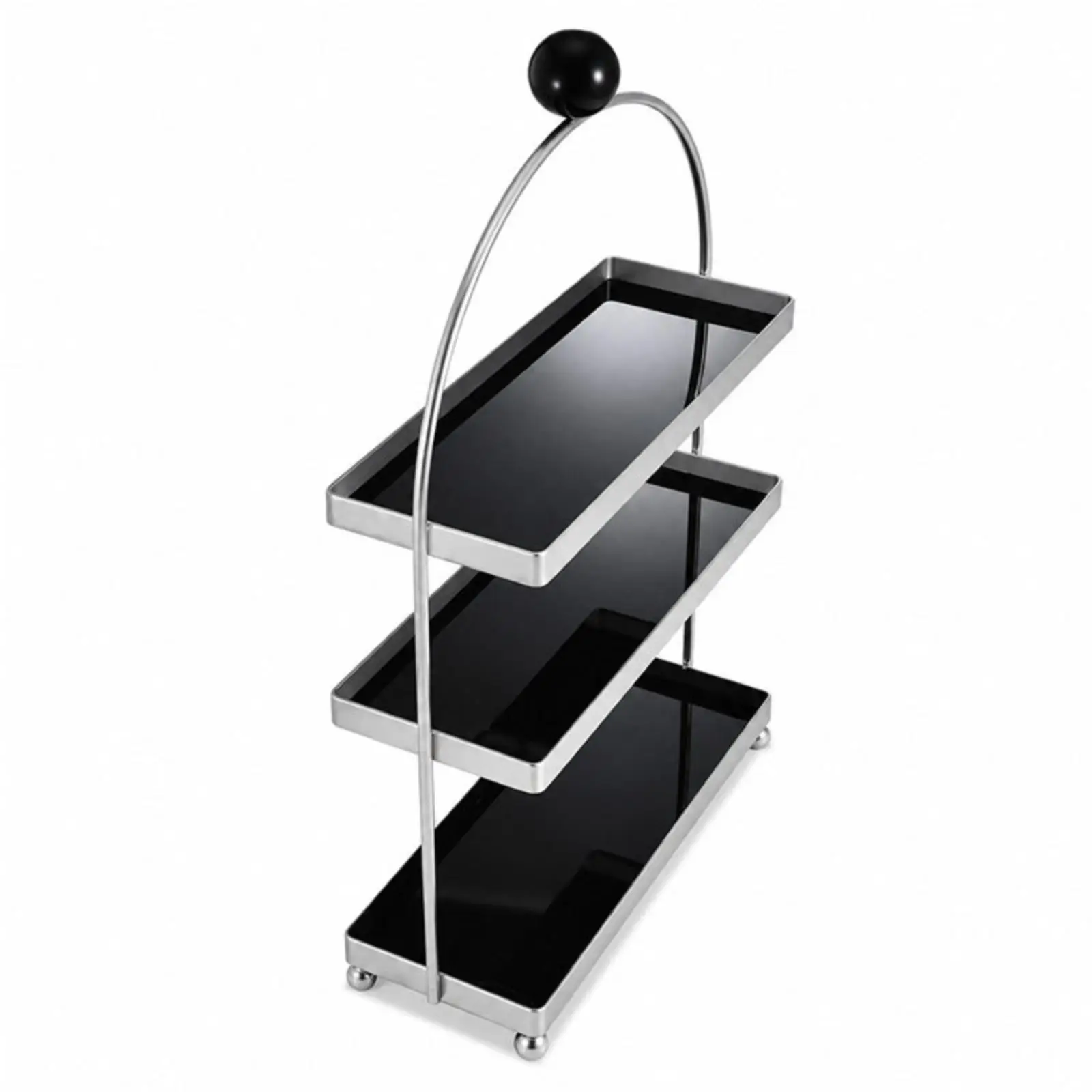 3-Tier Acrylic Organizer Shelf Slim Tiered Countertop Shelf Vertical for Dresser