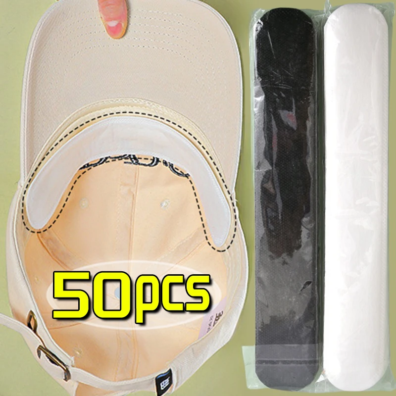 

Disposable Cotton Sweat-absorbing Liner Pads Hat Anti-dirt Sports Belt Cap Brim Size Reducer Sticker Neck Invisible White Tape