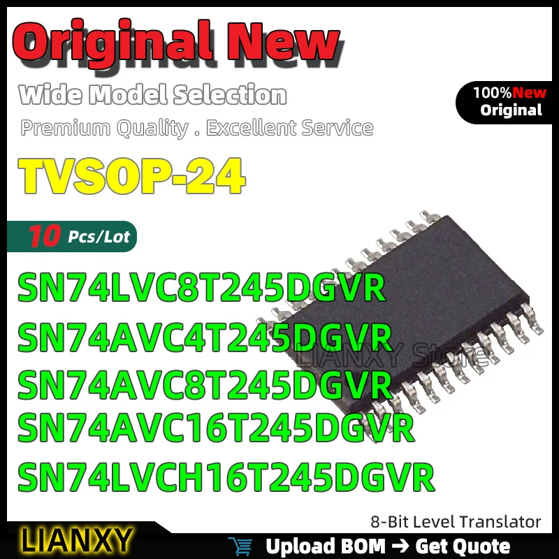 10pcs TVSOP-24 SN74LVC8T245DGVR SN74AVC4T245DGVR SN74AVC8T245DGVR SN74AVC16T245DGVR SN74LVCH16T245DGVR New Original
