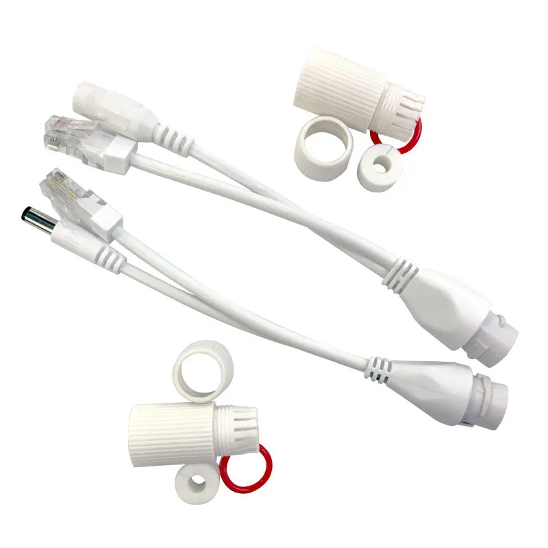 

Splitter RJ45 2-in-1 network cabling install POE splitter IEEE802.3AT/AF transmission standardconnector for security camera