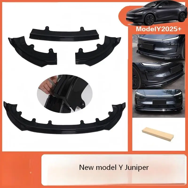 For Tesla New Model Y Juniper 2025+ Front Splitter Lip Scratch-Resistant Exterior Upgrade Car Mod Accessories