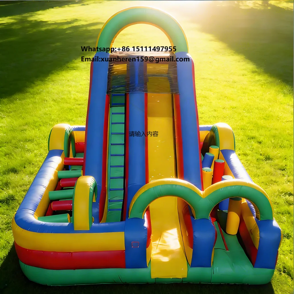 Huatong PVC Kids Inflatable Obstacle Course Combo Commercial Bounce House Slide Inflatable Jumping Castle Inflatable Castle