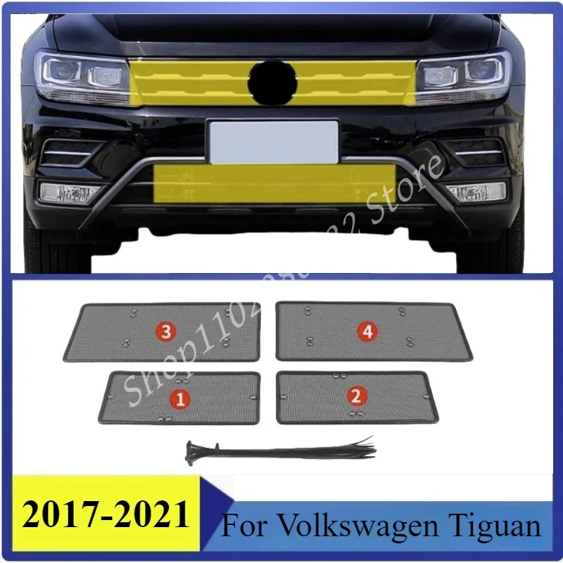 

Insect-proof Air Inlet Protect Cover Airin Insert Net Vent Racing Grill For Volkswagen Tiguan 2017-2021 Filter