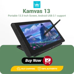 Huion Kamvas 13 Tablet graficzny Monitor AG szklany ekran do rysowania piórem 8192 rysik bez baterii dla systemu Android Windows MacOS